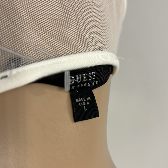 Guess White Peplum Dress size L - Picture 3 of 3